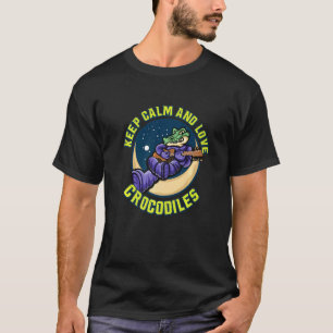 Camiseta Mantén la calma Amor Cocodrilos Caimanes Reptiles 