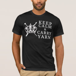 Camiseta Mantén la calma con el yarn de transporte ・ Logo d