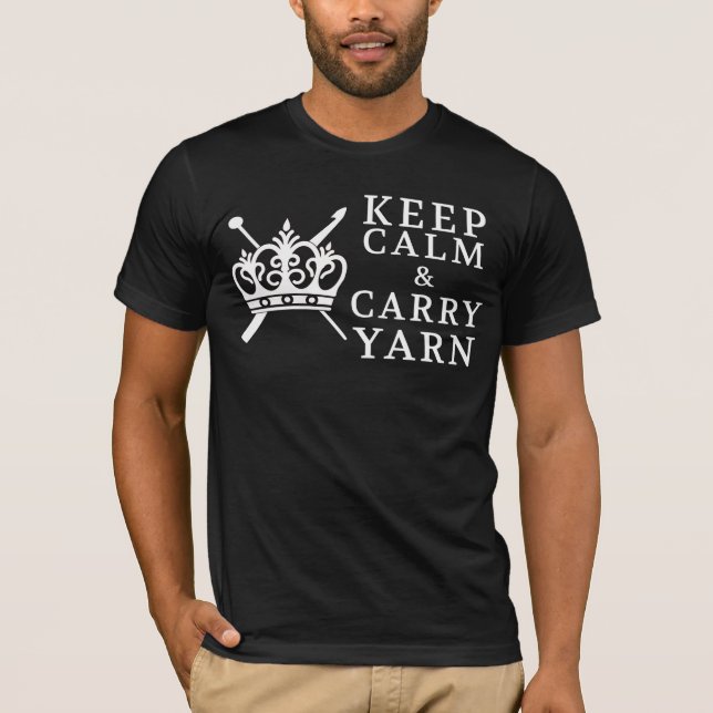 Camiseta Mantén la calma con el yarn de transporte ・ Logo d (Anverso)