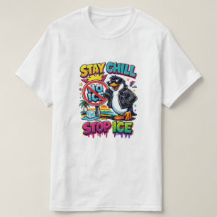 Camiseta Mantén la Calma Detén el Hielo Arte Climático