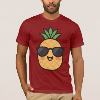 Camiseta Mantén la Calma – Diseño de Piña Kawaii de Verano