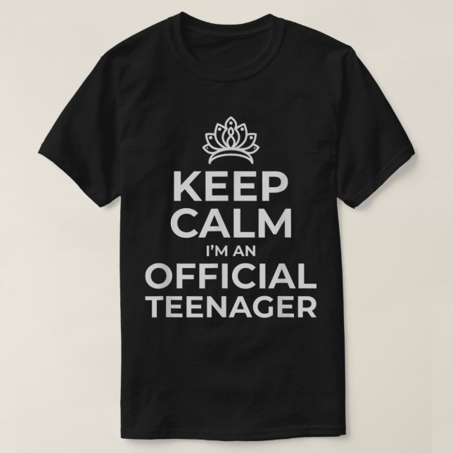 Camiseta Mantén la calma el cumpleaños del adolescente ofic (Diseño del anverso)
