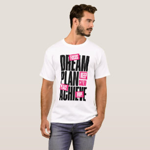 Camiseta Mantén la Calma Enfócate Esperanza Paz Motivaciona