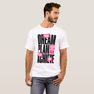 Camiseta Mantén la Calma Enfócate Esperanza Paz Motivaciona