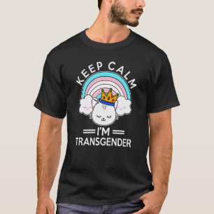 Camiseta Mantén La Calma Im Transgender Lgbtq Rainbow Flag