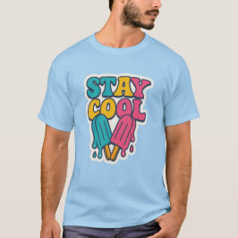 Camiseta Mantén la Calma – Paleta Retro de Verano