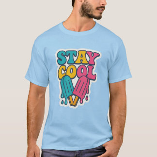 Camiseta Mantén la Calma – Paleta Retro de Verano