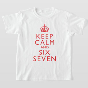 Camiseta Mantén la Calma Seis Siete Ropa de Humor Viral Mem