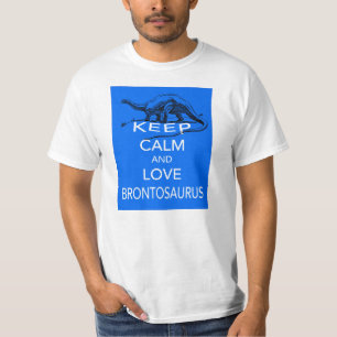 Camiseta Mantén la calma y ama el diseño de dinosaurio Bron