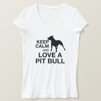 Camiseta Mantén La Calma Y Amas Un Pit Bull Vertical PINK