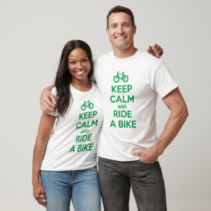 Camiseta Mantén la calma y anda en bicicleta