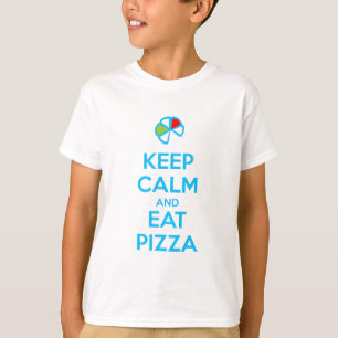 Camiseta Mantén la calma y come pizza 1