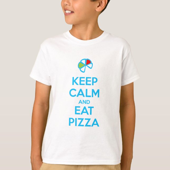 Camiseta Mantén la calma y come pizza 1 (Anverso)