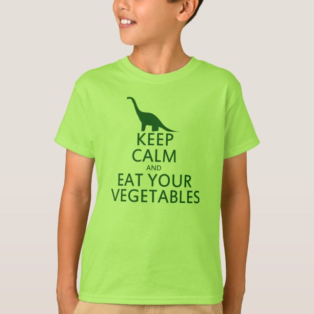 Camiseta Mantén la calma y come tus vegetales (Anverso)