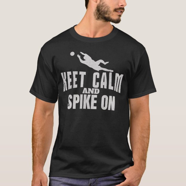 Camiseta Mantén La Calma Y El Araña En El Béisbol (Anverso)