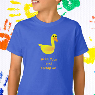 Camiseta Mantén la calma y grazna con humor de pato