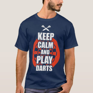 Camiseta Mantén la calma y juega a los dardos graciosos cam
