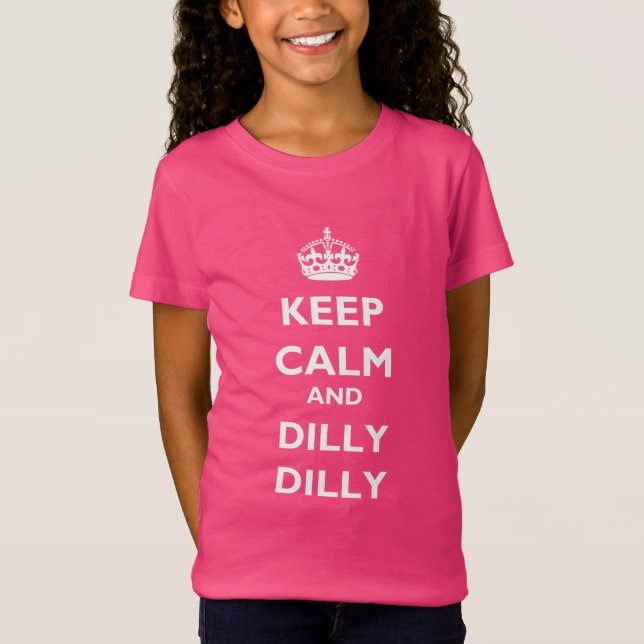 Camiseta Mantén la calma y los Chicas de Dilly Ruffle T-Shi (Anverso)
