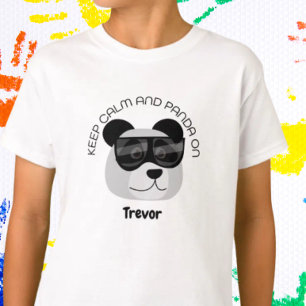 Camiseta Mantén la Calma y Panda Encendido