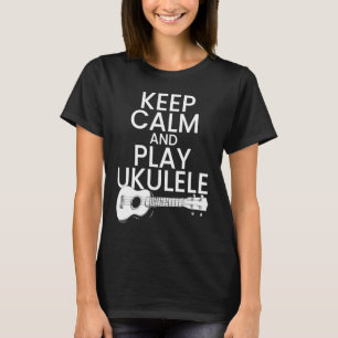 Camiseta Mantén la calma y toca el bollo musical de Ukulele