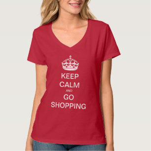 Camiseta Mantén la Calma y Ve de Compras