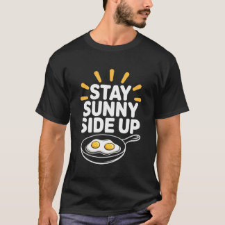 Camiseta Mantén la Cara Alegre Huevos Divertidos Desayuno P