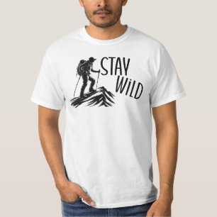 Camiseta Mantén la Naturaleza Salvaje, Aventura en la Monta