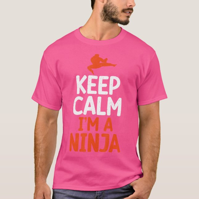 Camiseta Mantén La Tranquilidad, Soy Un Ninja Kung Fu (Anverso)