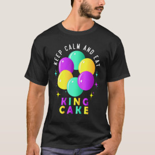 Camiseta Mantén La Tranquilidad Y Comed El Rey Cake Diverti