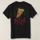 Camiseta Mantén La Tranquilidad Y Comed Pizza Divertidos De (Reverso del diseño)