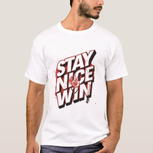 Camiseta Mantén lindo gana tipografía de diseño urbano