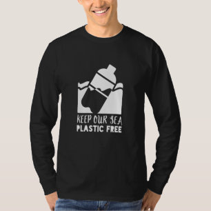 Camiseta Mantén nuestro plástico marino libre Saltar una pa