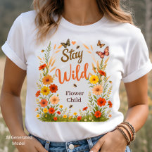 Mantén Salvaje Flor Niño Boho Gráfica Floral