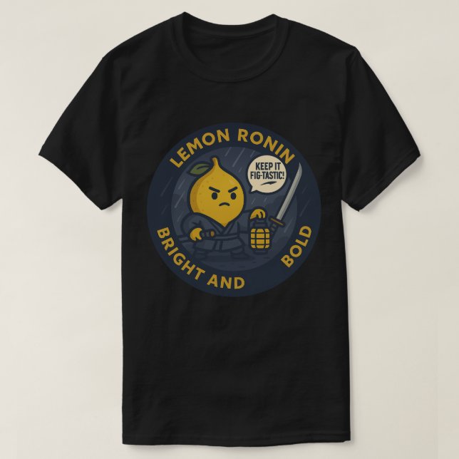 Camiseta Mantén Samurái Limón Fig-tástico  (Diseño del anverso)