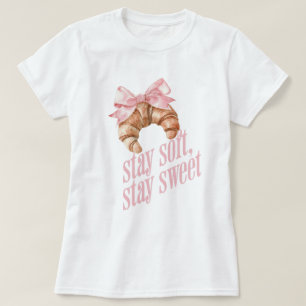Camiseta Mantén suave, mantén dulce Bollo de Croissant