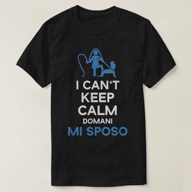 Camiseta Mantén tranquilo el futuro Groom Bride Boda Gracio (Diseño del anverso)