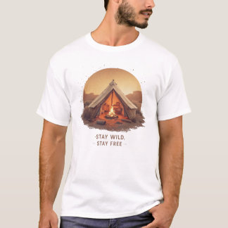 Camiseta Mantén tu esencia salvaje, mantén tu libertad ⛺ |