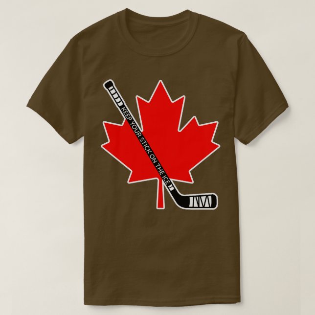 Camiseta Mantén Tu Palo En El Helado De Canadá (Diseño del anverso)