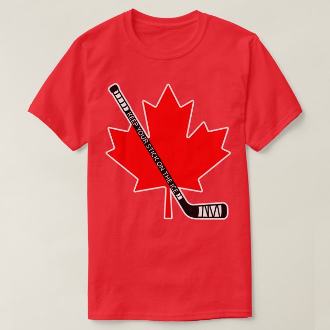 Camiseta Mantén Tu Palo En El Helado De Canadá (Diseño del anverso)
