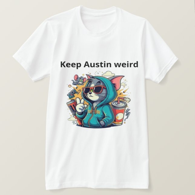 Camiseta Mantener a Austin raro (Anverso del diseño)