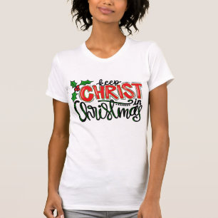 Camiseta Mantener a Cristo en Navidades