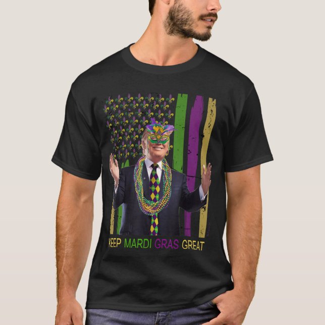 Camiseta MANTENER A MARDI GRAS GRANDE GRAN DIFERENCIA Trump (Anverso)
