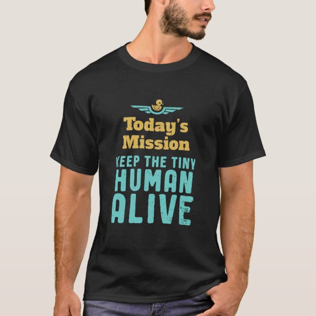 Camiseta Mantener al pequeño humano vivo divertido, nueva m (Anverso)
