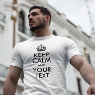 CAMISETA MANTENER CALMA Y SU TEXTO