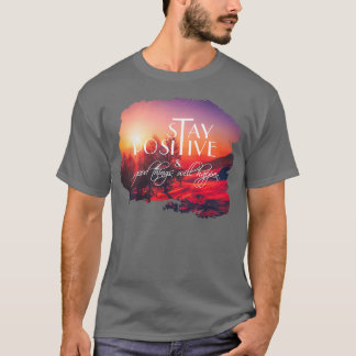 Camiseta Mantener citas positivas motivacionales sobre la v