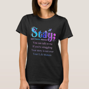 Camiseta Mantener conciencia sobre la prevención del suicid