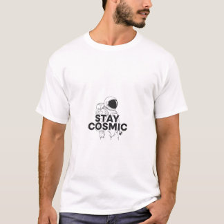 Camiseta Mantener Cósmico Modo Oscuro Silueta Completa de A