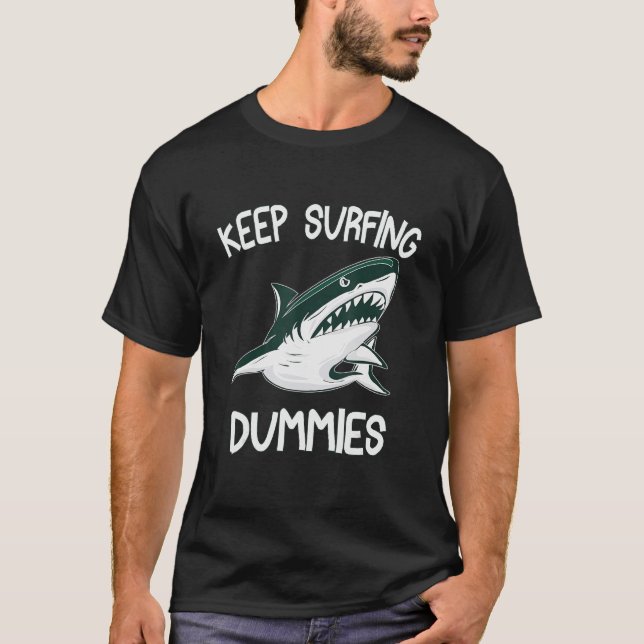Camiseta Mantener el diseño sarcástico de los tiburones par (Anverso)