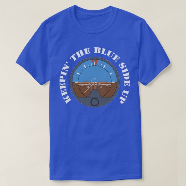 Camiseta Mantener el lado azul hacia arriba (Diseño del anverso)
