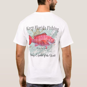 Camiseta Mantener Florida Pescando un paro rojo atlántico